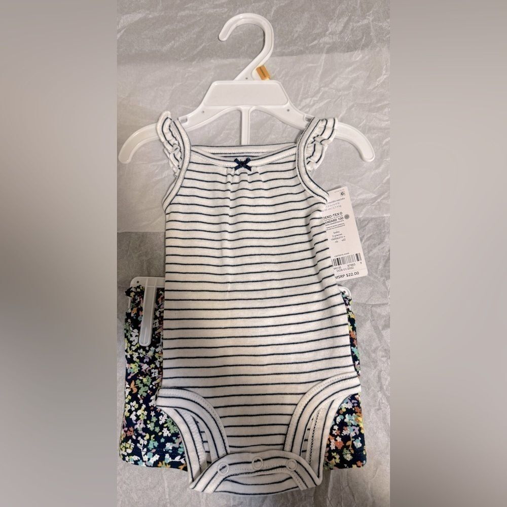 5/25 - Buy 5 for $25 BABY girl outfit - newborn - 2 piece set Carter's - Picture 2 of 4
